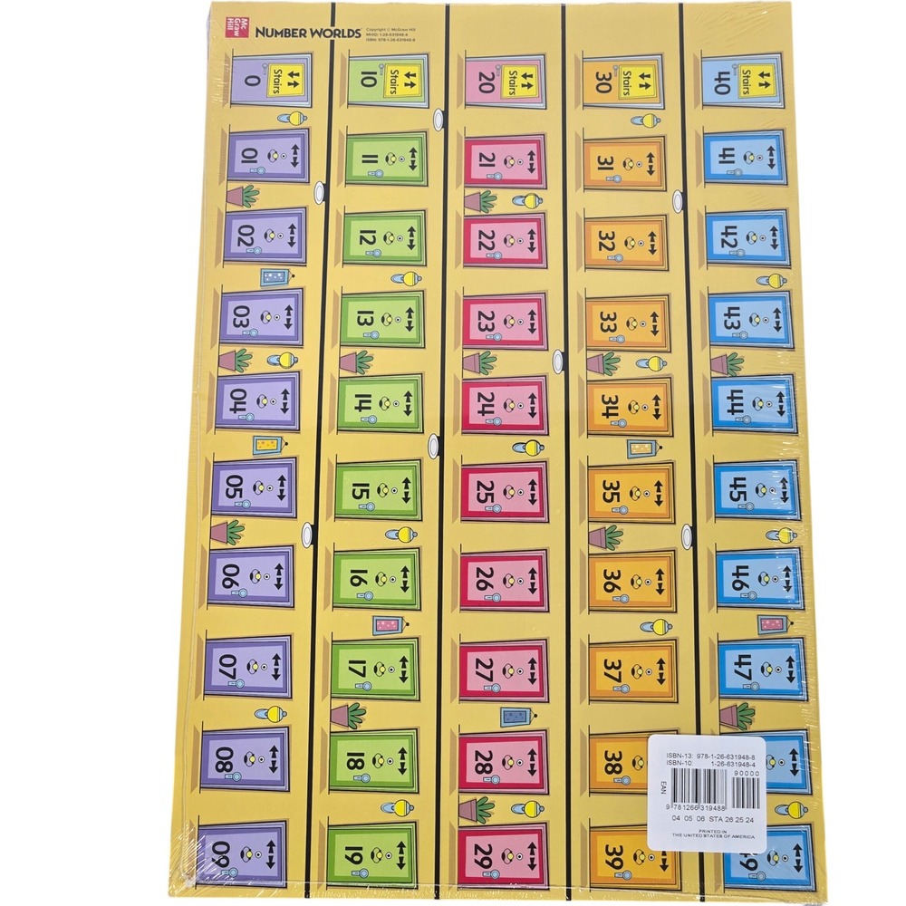 McGraw Hill Number Worlds‎ Math Posters Set 0-49 ISBN 9781266319488 New